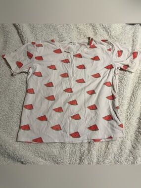White Watermelon Short Sleeve Tee Tshirt